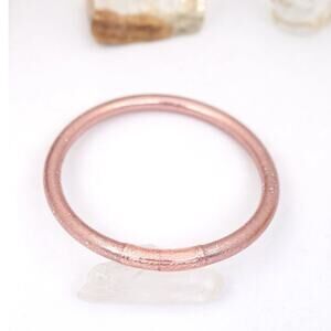 Thai Buddhist Temple Mantra Bangle – Rose Gold | Medium